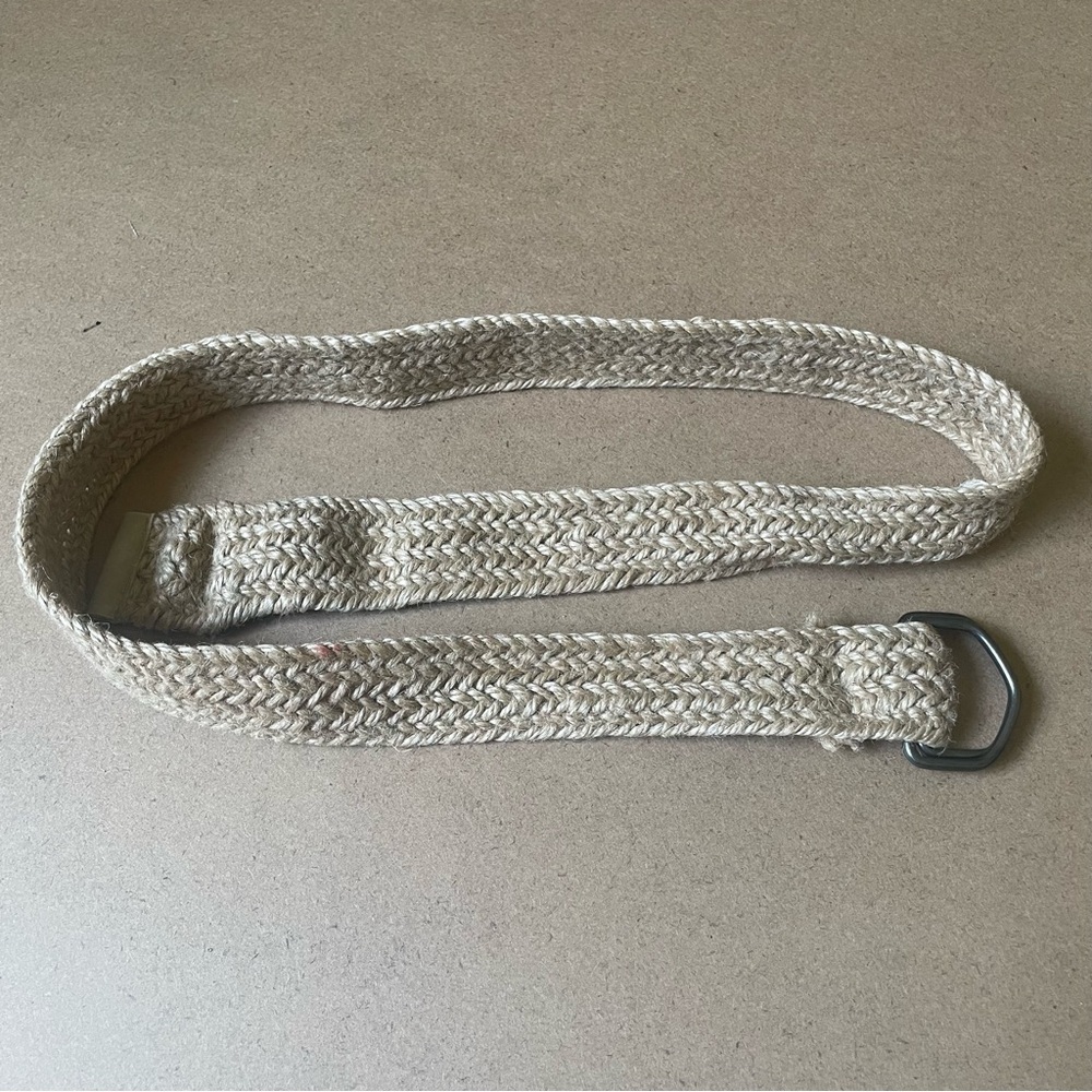 Adjustable Length Braided Hemp Jute D-Ring Belt​